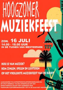 Muziekfeest op de tuinen van Westerpark